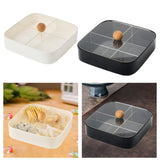 Maxbell Divided Serving Box with Lid Dried Fruits Platter for Chinese New Year Candy White