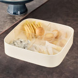 Maxbell Divided Serving Box with Lid Dried Fruits Platter for Chinese New Year Candy White