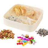 Maxbell Divided Serving Box with Lid Dried Fruits Platter for Chinese New Year Candy White