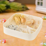 Maxbell Divided Serving Box with Lid Dried Fruits Platter for Chinese New Year Candy White