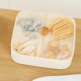 Maxbell Divided Serving Box with Lid Dried Fruits Platter for Chinese New Year Candy White