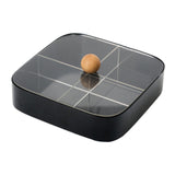 Maxbell Divided Serving Box with Lid Dried Fruits Platter for Chinese New Year Candy Black