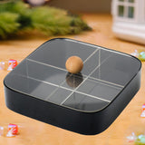 Maxbell Divided Serving Box with Lid Dried Fruits Platter for Chinese New Year Candy Black