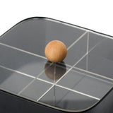 Maxbell Divided Serving Box with Lid Dried Fruits Platter for Chinese New Year Candy Black