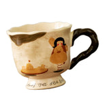 Maxbell Ceramic Coffee Mug Reusable Hand Painted Milk Cup for Wedding Kitchen Office