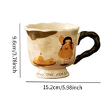 Maxbell Ceramic Coffee Mug Reusable Hand Painted Milk Cup for Wedding Kitchen Office