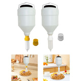 Maxbell Condiment Squeeze Bottle 3.5L Sauce Dispenser for Commercial Outdoor Kitchen yellow