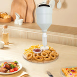 Maxbell Condiment Squeeze Bottle 3.5L Sauce Dispenser for Commercial Outdoor Kitchen white