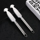 Maxbell Fishes Scale Scraping Tool Ergonomic Handle Manual Fishes Scale Remover for Home Double wire handle