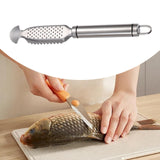 Maxbell Fishes Scale Scraping Tool Ergonomic Handle Manual Fishes Scale Remover for Home Double wire handle