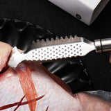 Maxbell Fishes Scale Scraping Tool Ergonomic Handle Manual Fishes Scale Remover for Home Double wire handle