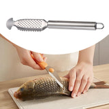 Maxbell Fishes Scale Scraping Tool Ergonomic Handle Manual Fishes Scale Remover for Home Round handle