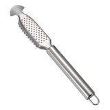 Maxbell Fishes Scale Scraping Tool Ergonomic Handle Manual Fishes Scale Remover for Home Round handle