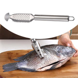 Maxbell Fishes Scale Scraping Tool Ergonomic Handle Manual Fishes Scale Remover for Home Round handle