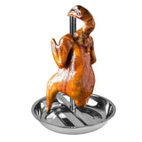 Maxbell Chicken Roaster Rack Tray Pan Rotisserie for Hotel Household Family Reunions 22 cm