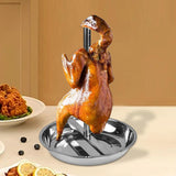 Maxbell Chicken Roaster Rack Tray Pan Rotisserie for Hotel Household Family Reunions 24 cm
