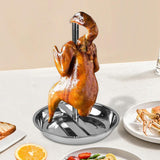 Maxbell Chicken Roaster Rack Tray Pan Rotisserie for Hotel Household Family Reunions 24 cm