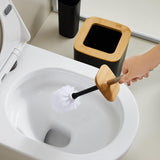 Maxbell 6x Bathroom Accessories Fashion Bath Trash Can for Vanity Home Use Apartment Black