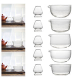 Maxbell Spout Matcha Bowl Set Matcha Ceremony Starter Matcha Bowl Glass Bowl Tea Set Style A