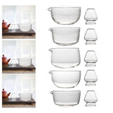Maxbell Spout Matcha Bowl Set Matcha Ceremony Starter Matcha Bowl Glass Bowl Tea Set Style A