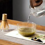 Maxbell Spout Matcha Bowl Set Matcha Ceremony Starter Matcha Bowl Glass Bowl Tea Set Style A