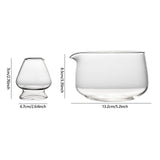 Maxbell Spout Matcha Bowl Set Matcha Ceremony Starter Matcha Bowl Glass Bowl Tea Set Style C