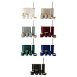 Maxbell 6Pcs Bathroom Accessories Portable Toilet Brush for Dorm Household Farmhouse White