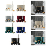 Maxbell 6Pcs Bathroom Accessories Portable Toilet Brush for Dorm Household Farmhouse White