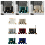 Maxbell 6Pcs Bathroom Accessories Portable Toilet Brush for Dorm Household Farmhouse White