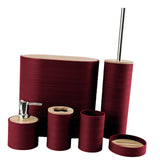 Maxbell 6Pcs Bathroom Accessories Portable Toilet Brush for Dorm Household Farmhouse Red