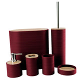 Maxbell 6Pcs Bathroom Accessories Portable Toilet Brush for Dorm Household Farmhouse Red