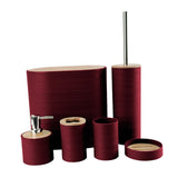 Maxbell 6Pcs Bathroom Accessories Portable Toilet Brush for Dorm Household Farmhouse Red