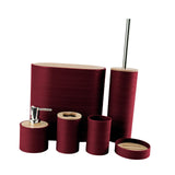 Maxbell 6Pcs Bathroom Accessories Portable Toilet Brush for Dorm Household Farmhouse Red