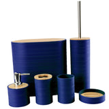 Maxbell 6Pcs Bathroom Accessories Portable Toilet Brush for Dorm Household Farmhouse Blue