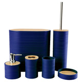 Maxbell 6Pcs Bathroom Accessories Portable Toilet Brush for Dorm Household Farmhouse Blue