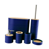 Maxbell 6Pcs Bathroom Accessories Portable Toilet Brush for Dorm Household Farmhouse Blue