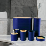 Maxbell 6Pcs Bathroom Accessories Portable Toilet Brush for Dorm Household Farmhouse Blue