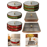 Maxbell Divided Serving Box Versatile Serving Tray for Cookies Desserts Dried Fruits Red