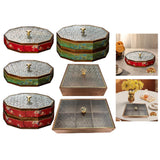 Maxbell Divided Serving Box Versatile Serving Tray for Cookies Desserts Dried Fruits Red