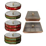 Maxbell Divided Serving Box Versatile Serving Tray for Cookies Desserts Dried Fruits Red