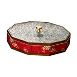 Maxbell Divided Serving Box Versatile Serving Tray for Cookies Desserts Dried Fruits Red