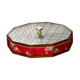Maxbell Divided Serving Box Versatile Serving Tray for Cookies Desserts Dried Fruits Red