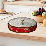 Maxbell Divided Serving Box Versatile Serving Tray for Cookies Desserts Dried Fruits Red