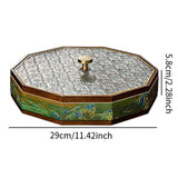 Maxbell Divided Serving Box Versatile Serving Tray for Cookies Desserts Dried Fruits Green
