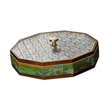 Maxbell Divided Serving Box Versatile Serving Tray for Cookies Desserts Dried Fruits Green