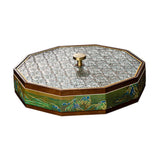 Maxbell Divided Serving Box Versatile Serving Tray for Cookies Desserts Dried Fruits Green