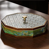 Maxbell Divided Serving Box Versatile Serving Tray for Cookies Desserts Dried Fruits Green