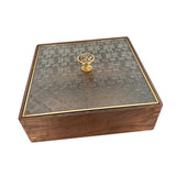 Maxbell Divided Serving Box Versatile Serving Tray for Cookies Desserts Dried Fruits Square