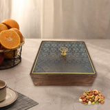 Maxbell Divided Serving Box Versatile Serving Tray for Cookies Desserts Dried Fruits Square