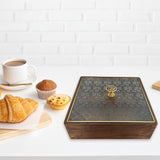 Maxbell Divided Serving Box Versatile Serving Tray for Cookies Desserts Dried Fruits Square